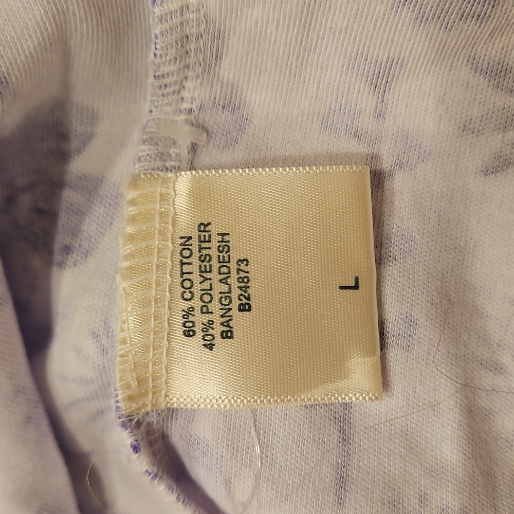 Blair - Floral Purple and White Women's Top - Picture 9 of 9